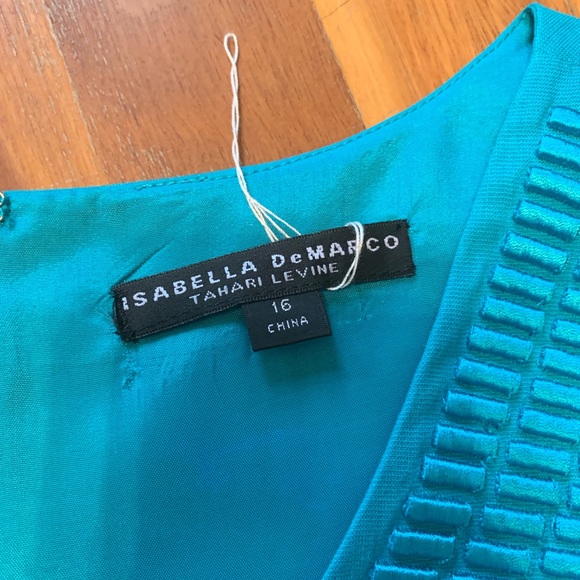 5 for $25 Isabella DeMarco teal dress - Picture 4 of 4